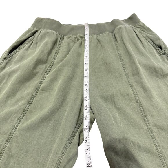 Faherty Arlie Linen Blend Pant in Thyme Size L - Picture 7 of 8